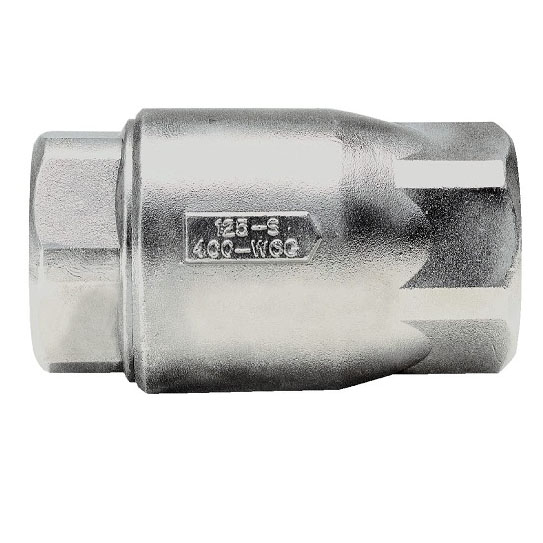 Check Valve 1" 316 Stainless Steel In-Line Ball Threaded Cone Type  Max Pressure 400 PSIG CWP non-shock,125 PSIG SWP