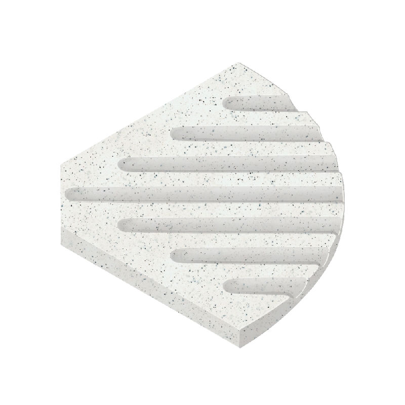 Corner 5-1/2x5-1/2x1/2" Soap Dish in Matrix White