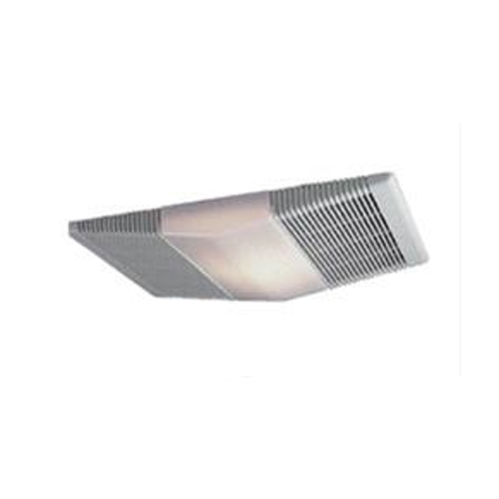 Exhaust Fan/Light w/Polymeric Lens & Rectangular Grille Vented White