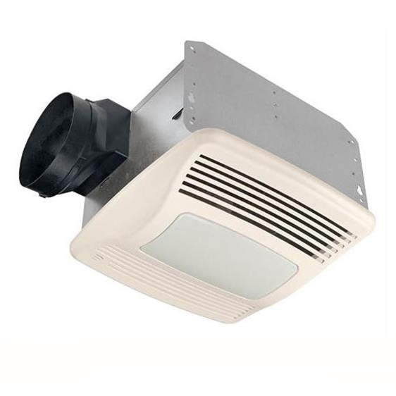 Humidity Sensing Fan w/White Grille/Fluorescent/Nightlight