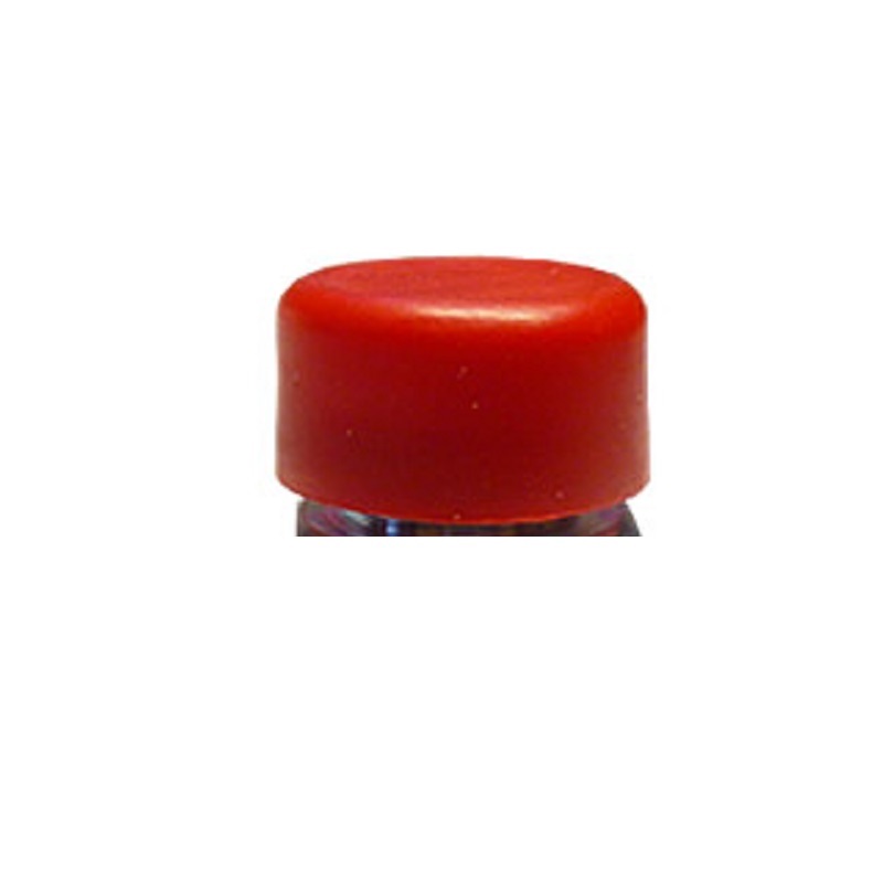 Button Head Dust Cap 18mm Red Rubber