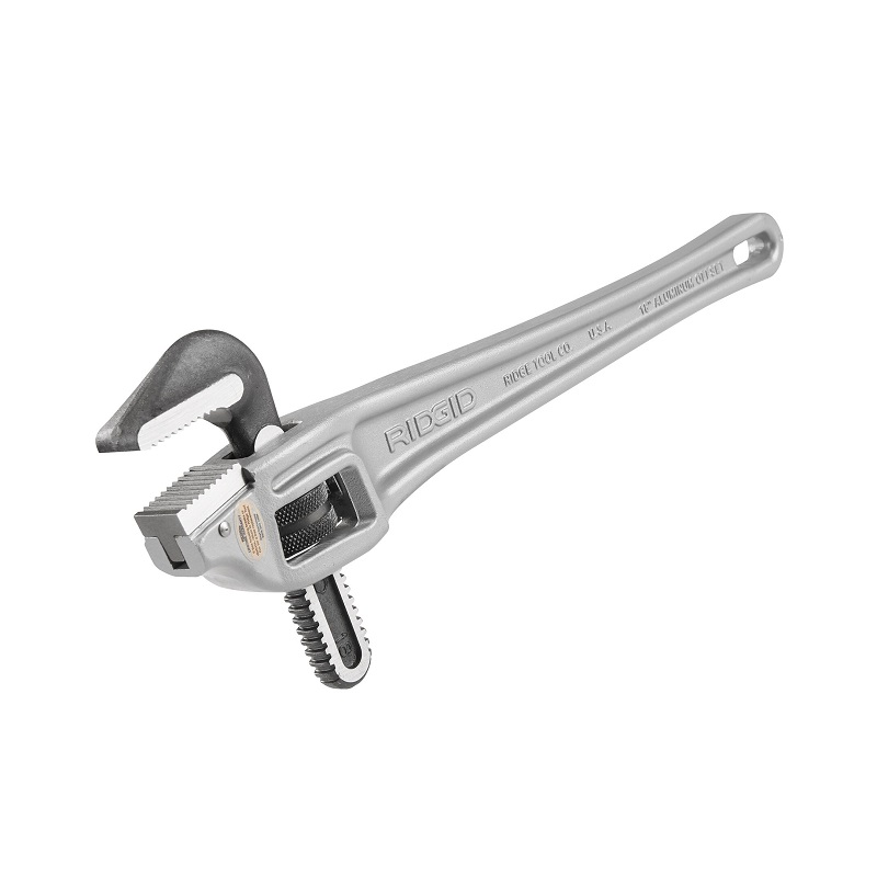 Aluminum Offset Pipe Wrench 18" 2-1/2" Pipe Capacity Model 18 