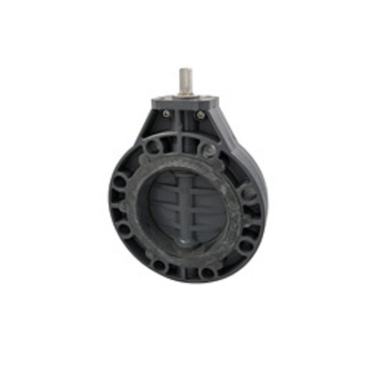 Butterfly Valve 4" Model B PVC Schedule 80 EPDM Seat & O-Ring with Gear Operator Max Pressure 150 PSI