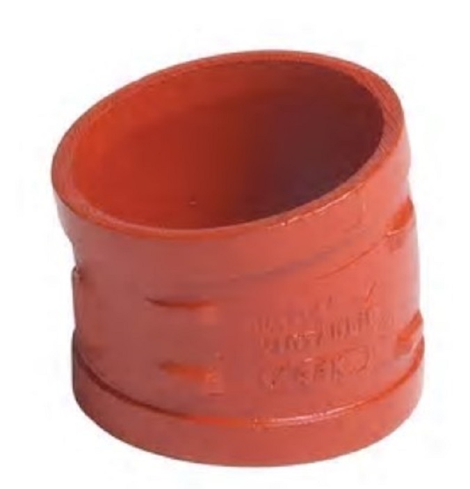 11-1/4 ELBOW 4 ORANGE GROOVED 13 PAINTED C/E = 1-3/4