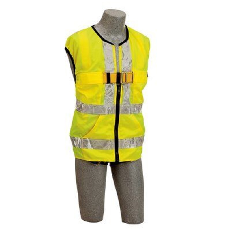 3M DBI-Sala Delta Vest Hi-Vis Reflective Workvest Harness, Yellow