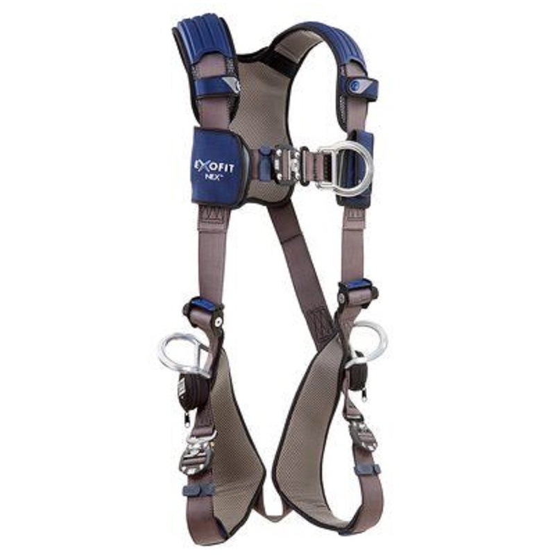 DBI Sala ExoFit NEX Vest-Style Positioning/Climbing Harness Small with Aluminum Back, Front & Side D-Rings, Locking Quick Connect Buckle Leg Straps, Comfort Padding 