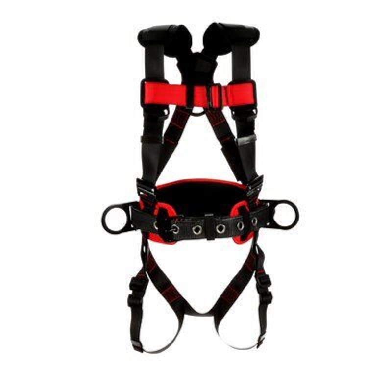 3M Protecta PRO Construction Style Positioning Harness, Pass-Thru Buckle Leg Straps