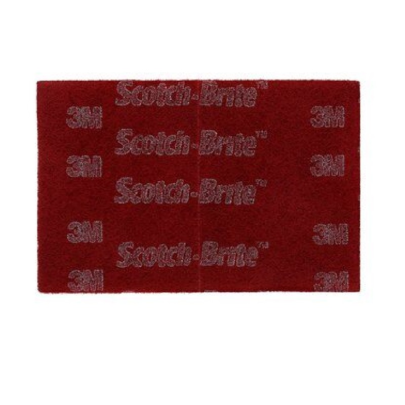 Hand Pad 6"X9" Maroon Perforated 3M 7447