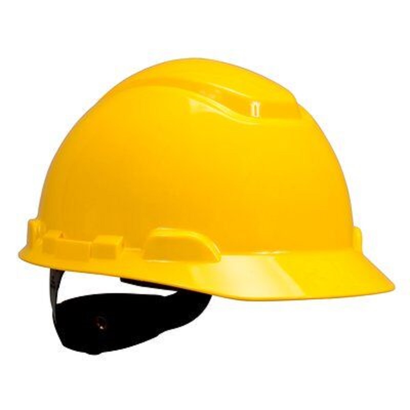 3M Hard Hat 4-Point Ratchet Suspension in Yellow w/Uvicator