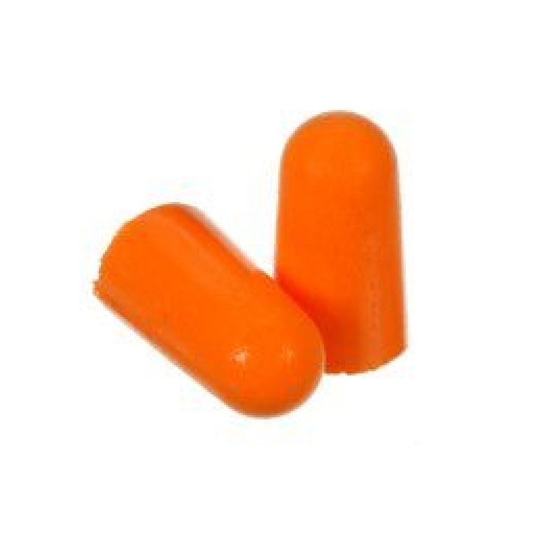 3M Tapered Foam Push In Ear Plugs in Orange 200 Pair/Box