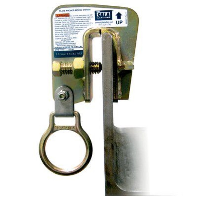 DBI Sala Steel Plate Anchor with D-Ring Fits 3/8" to 1" Thick Plate Steel