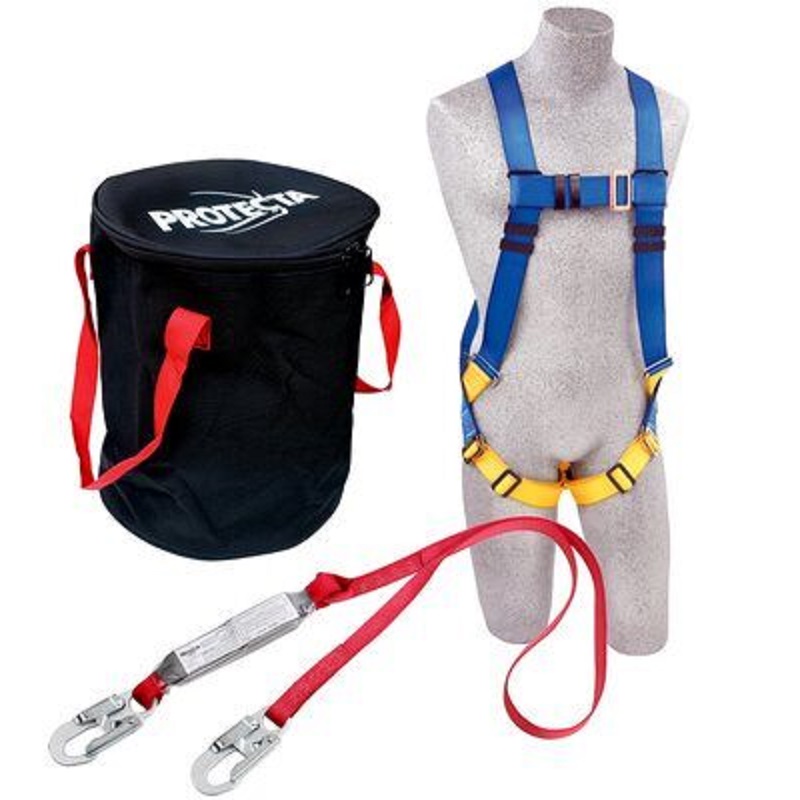 Protecta Compliance in a Can Light Roofer's Fall Protection Kit All Purpose Includes First Harness, PRO 6' Single-Leg Shock Absorbing Lanyard & Carrying Bag 