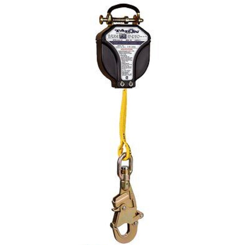 DBI Sala Talon Quick Connect Self Retracting Lifeline 8' of 1" Nylon Web with Swivel Snap Hook & Quick Connector for Harness Mounting