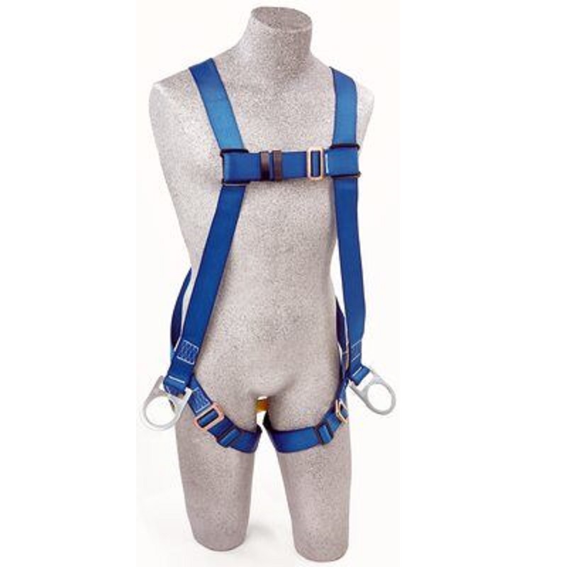 3M Protecta Vest-Style Positioning Harness, Pass-Thru Buckle Chest & Leg Straps, Blue