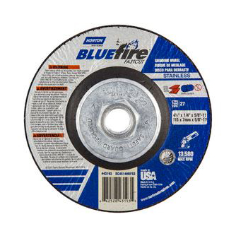 Norton BlueFire Fast Cut 4-1/2" 24 Grit Wheel