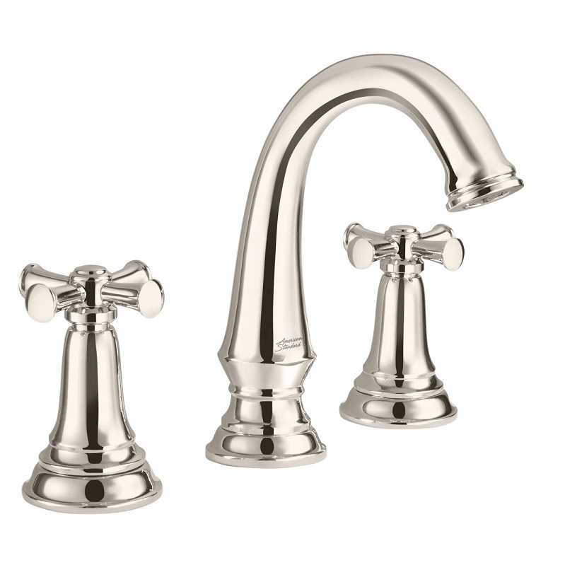 Delancey Widespread Lav Fct w/Cross Hdls & Drn in Polished Nickel 1.2 gpm