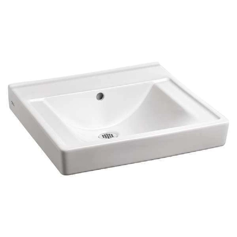 Decorum 20x18-1/4" Wall-Hung Lav Sink, No Faucet Holes in White