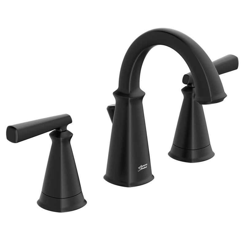 Edgemere Widespread Lav Faucet w/Drain in Matte Black