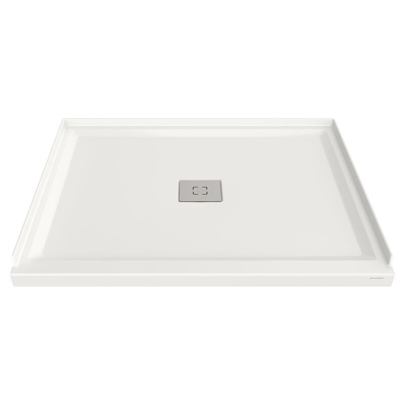 Studio 48x36" Single Threshold Shower Base in White w/Center Drain