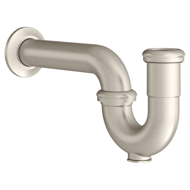 Universal Decorative P-Trap in Brushed Nickel
