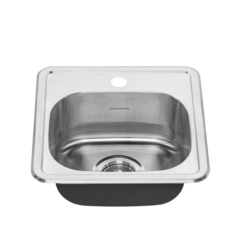 Colony 15x15" Stainless Steel 1-Hole Drop-In Single Bowl Kitchen Sink