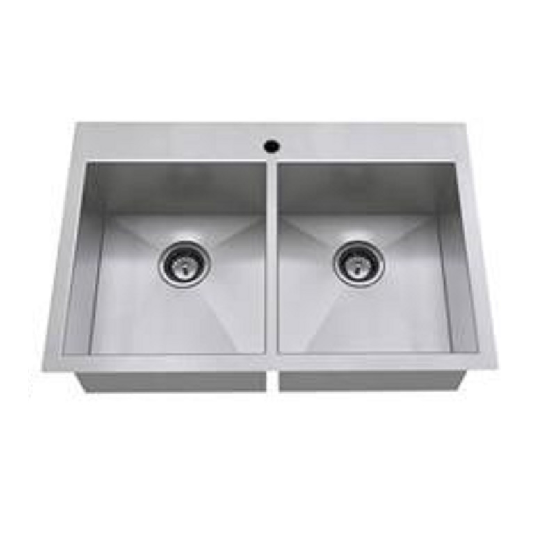 Edgewater 33x22" Stainless Steel Dual Mount 2-Bowl Kitchen Sink