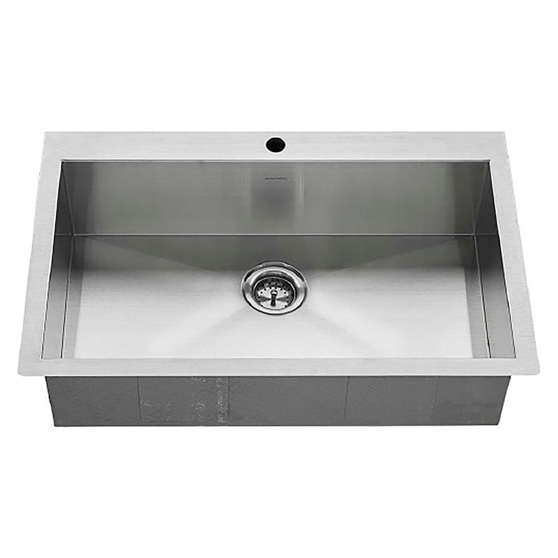 Edgewater 33x22" Stainless Steel Dual Mount 1-Bowl Kitchen Sink