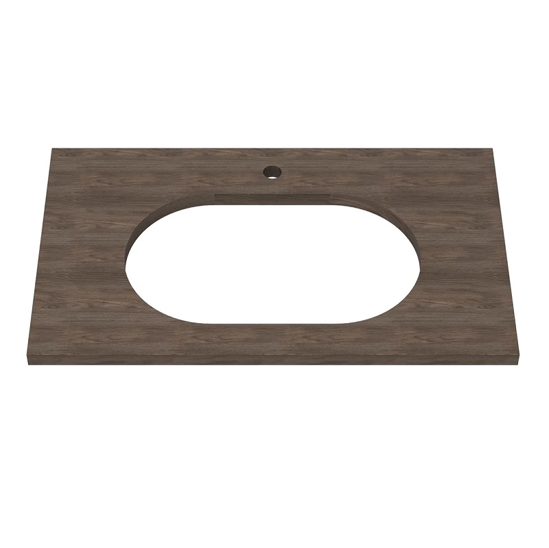 Studio S 33x20" Above Counter Sink Top w/Center Hole in Walnut