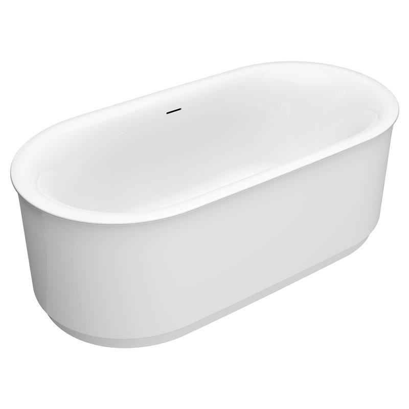 Studio S 68x34" Freestanding Bathtub w/Center Drain in White