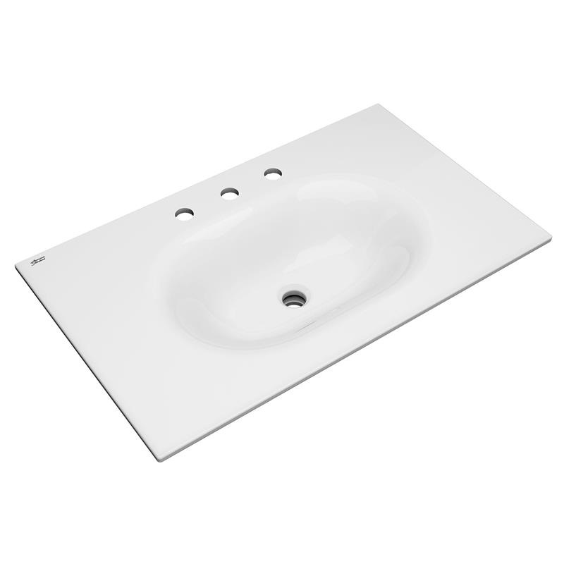 Studio S 33x20" Vanity Sink Top w/8" Faucet Centers in White