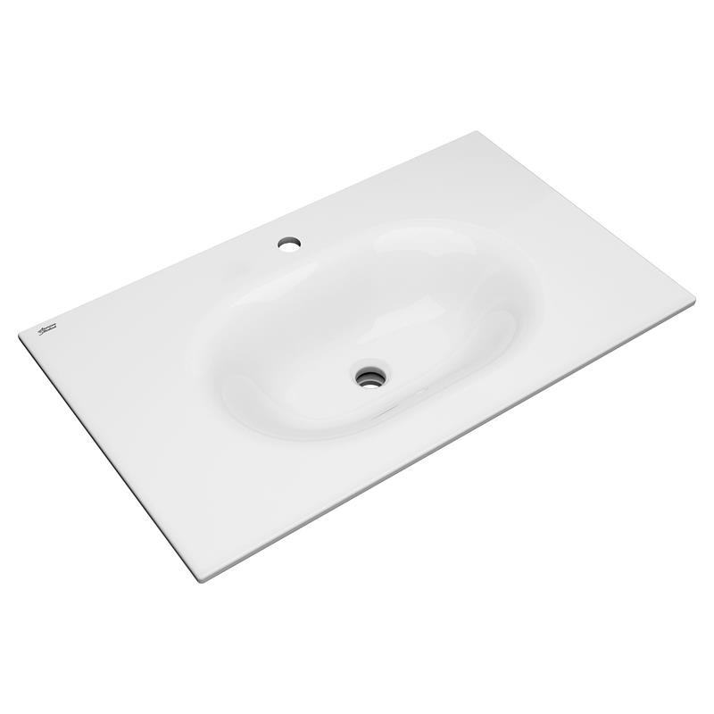 Studio S 33x20" Vanity Sink Top w/Center Hole in White