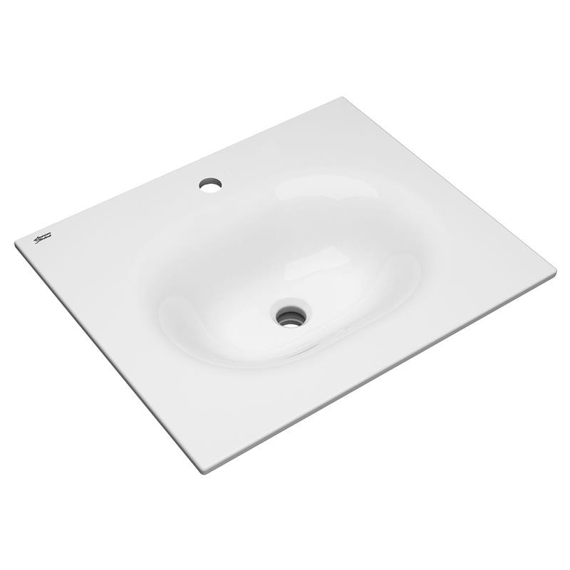 Studio S 24x20" Vanity Sink Top w/Center Hole in White
