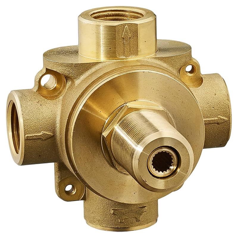 3-Way In-Wall Diverter Rough-In Valve w/3 Discrete Functions