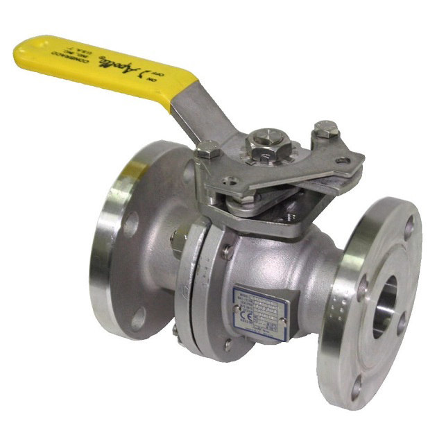 Ball Valve 1" 316 Stainless Steel Flanged Full Port Class 150 with 2-1/4" Carbon Steel Stem Extension 