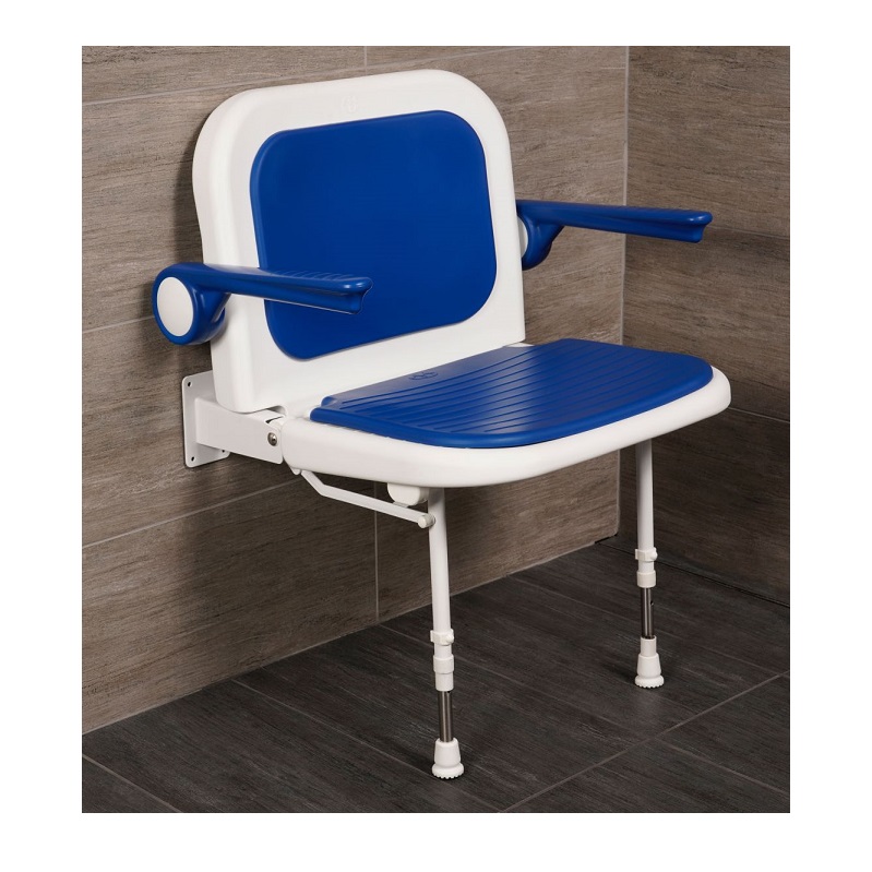 SEAT DS4140-BU BLUE 4000 SRS WIDE PADDED W/BACK & ARMS