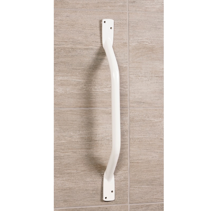 GRAB BAR GB1210-WH WHT 18" FLAT-END SS F/OUTDOOR USE