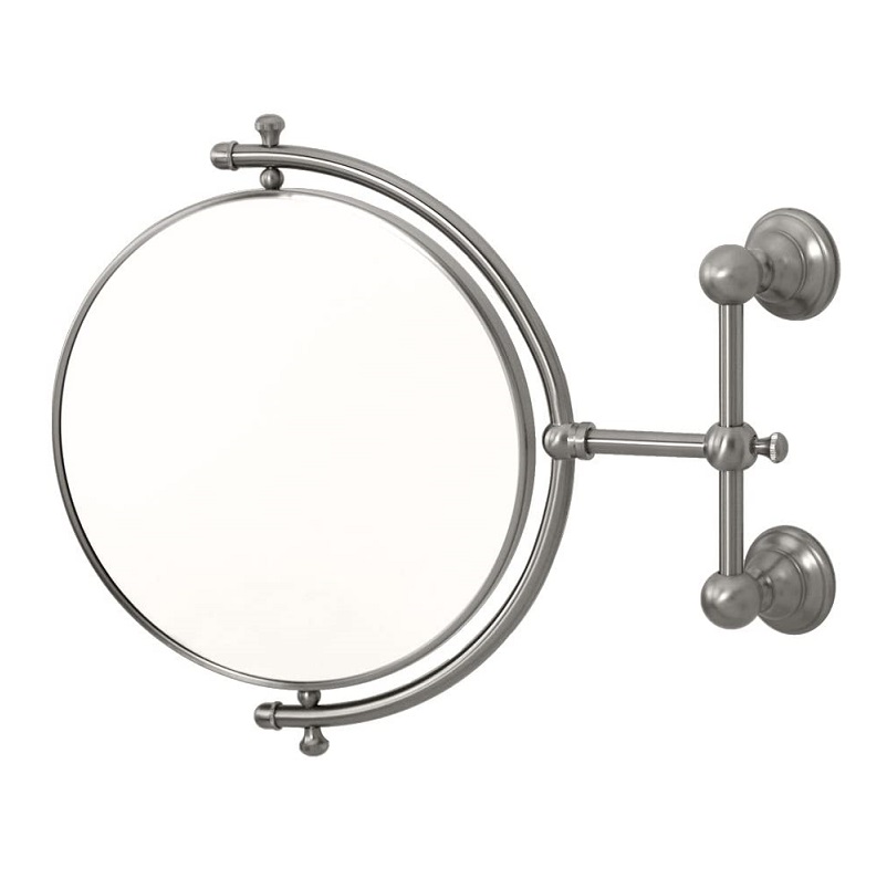 Shaving & Make-Up 12-1/2" Mirror on Swing Mount Normal & Magnifies 3X Satin Nickel