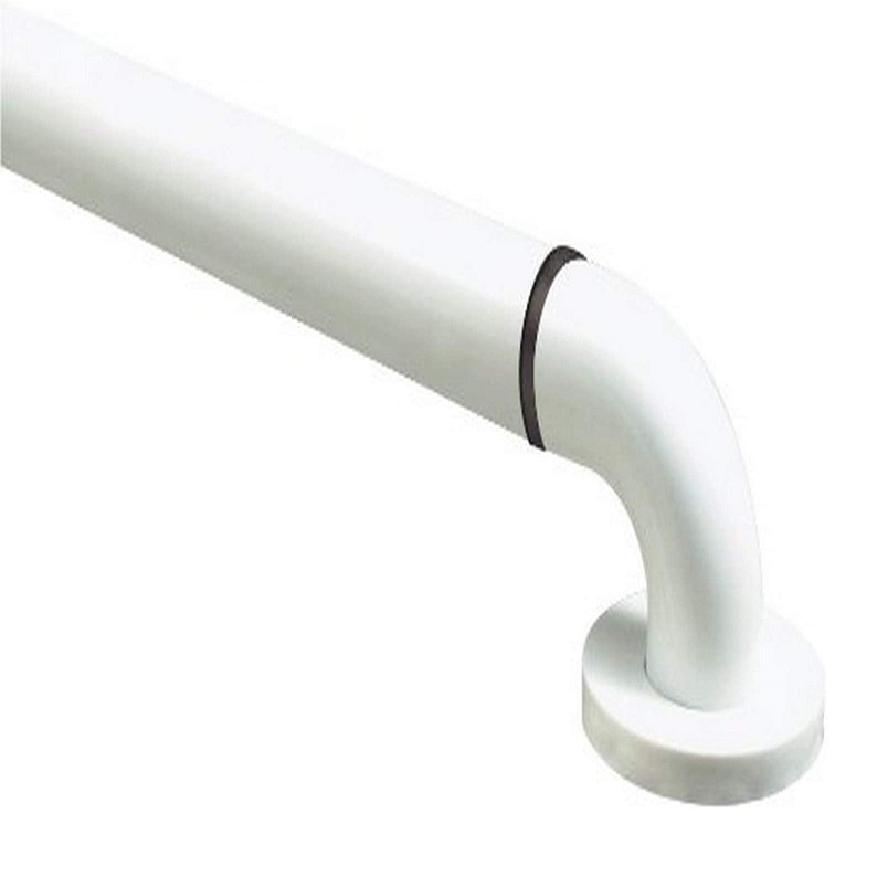16"x1-1/4" Grab Bar w/Oil Rubbed Bronze Ring in White
