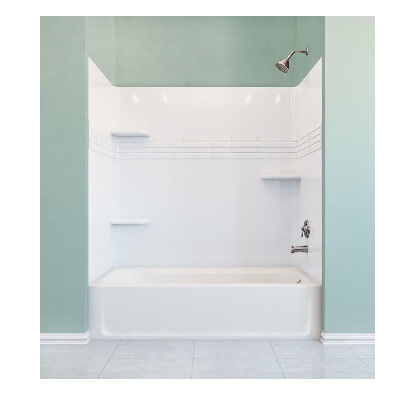 Topaz Premium Fiberglass 32"x60" Bathtub Wall Set White