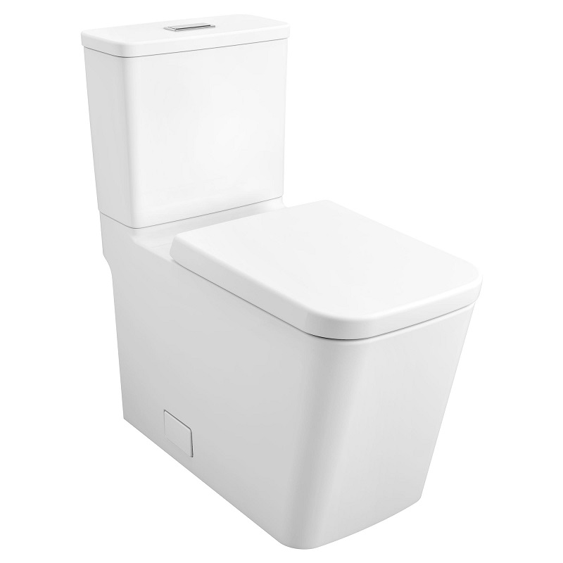 Eurocube 2-Piece Elongated Toilet w/Seat in Alpine White