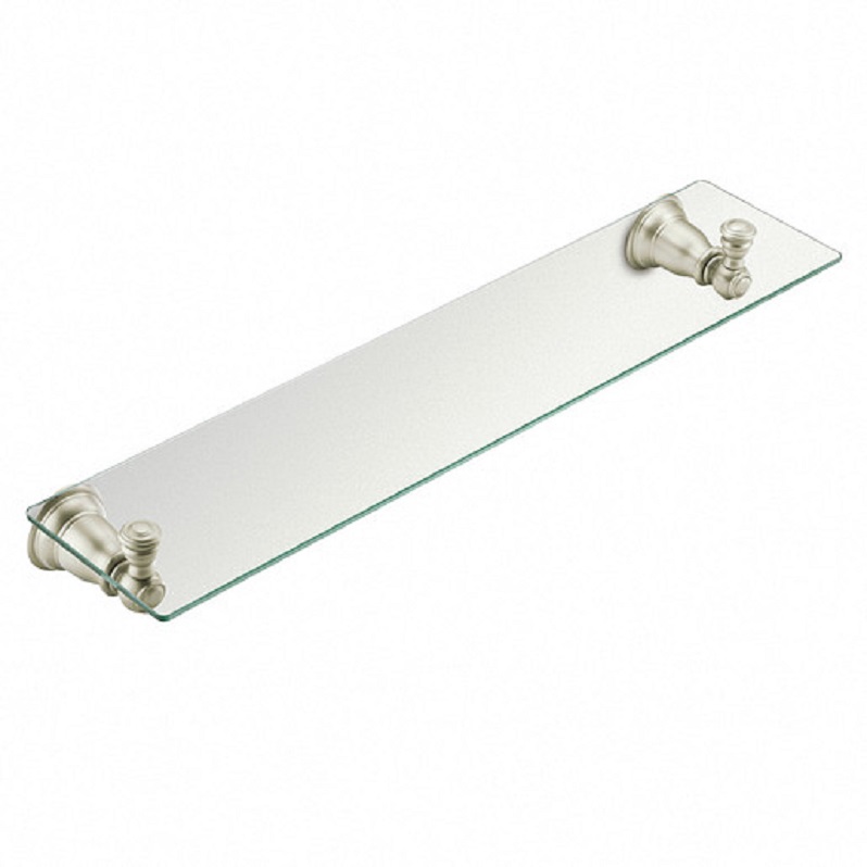 Kingsley 22-3/4" Glass Shelf in Brushed Nickel