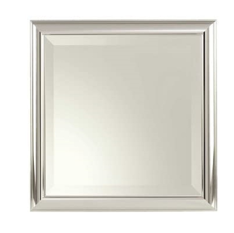 Quattro Beveled Mirror Framed 23x23 Polished Chrome