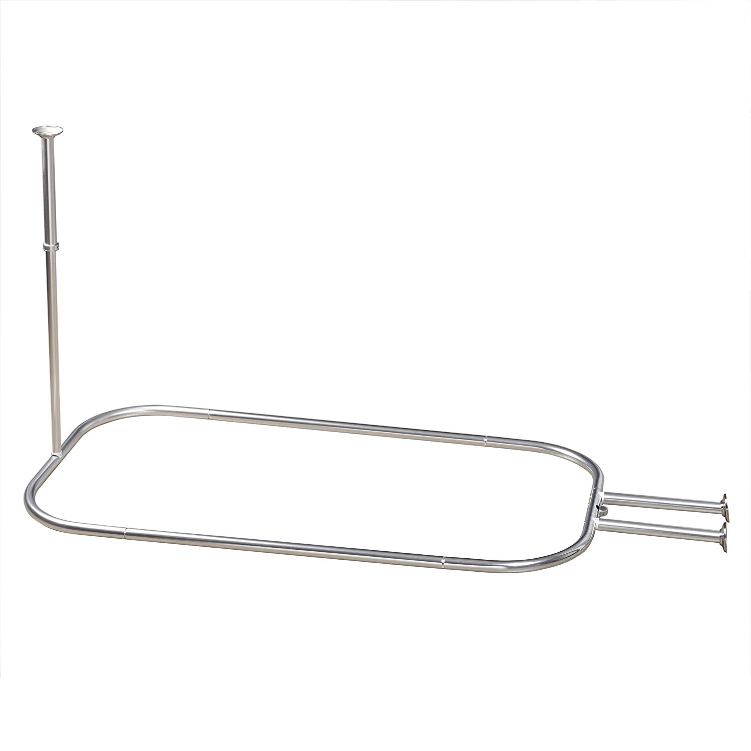 NeverRust Aluminum Hoop-Shaped Shower Rod in Chrome