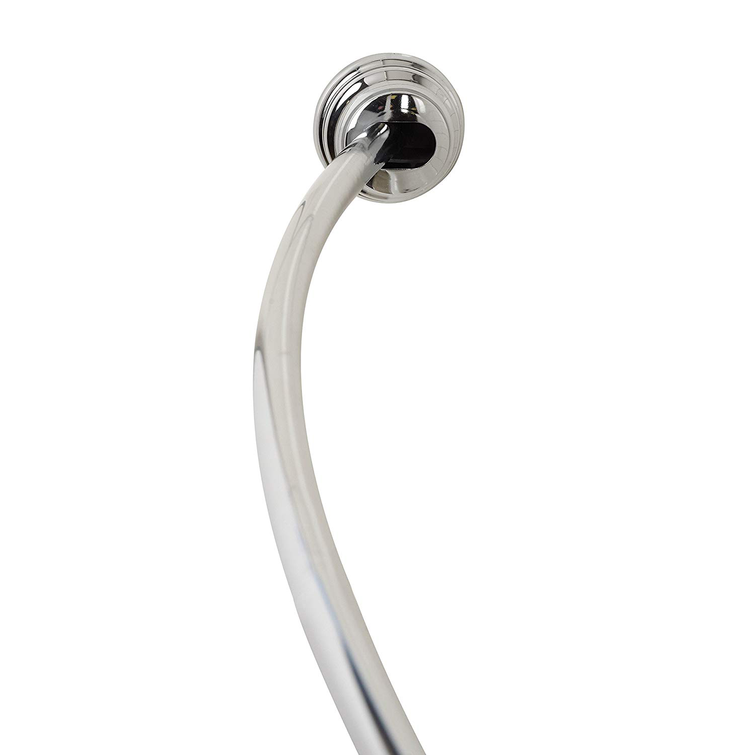 NeverRust Aluminum 50-72" Tension Curved Shower Rod in Chrome