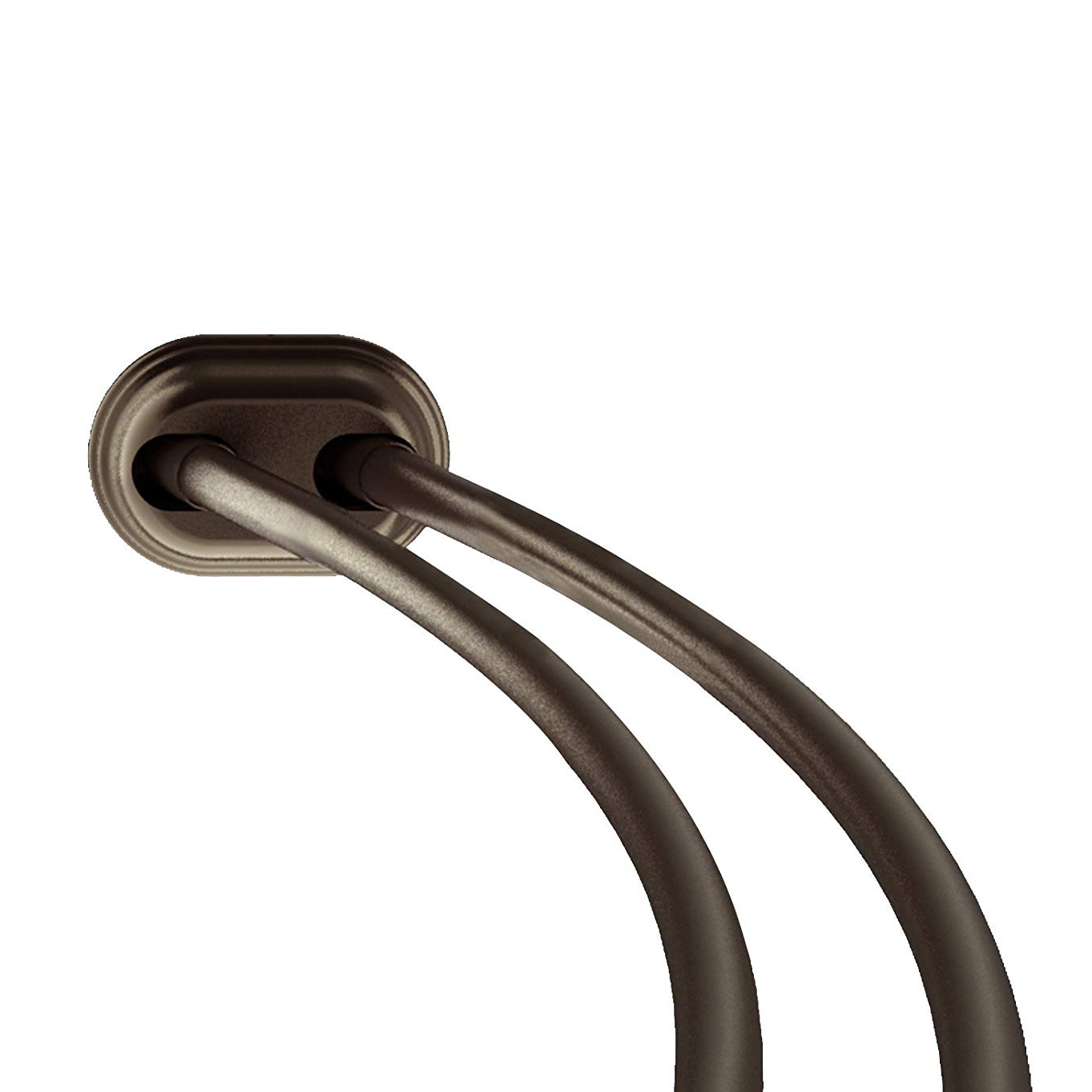 NeverRust 50-72" Double Tension Curved Shower Rod in Bronze
