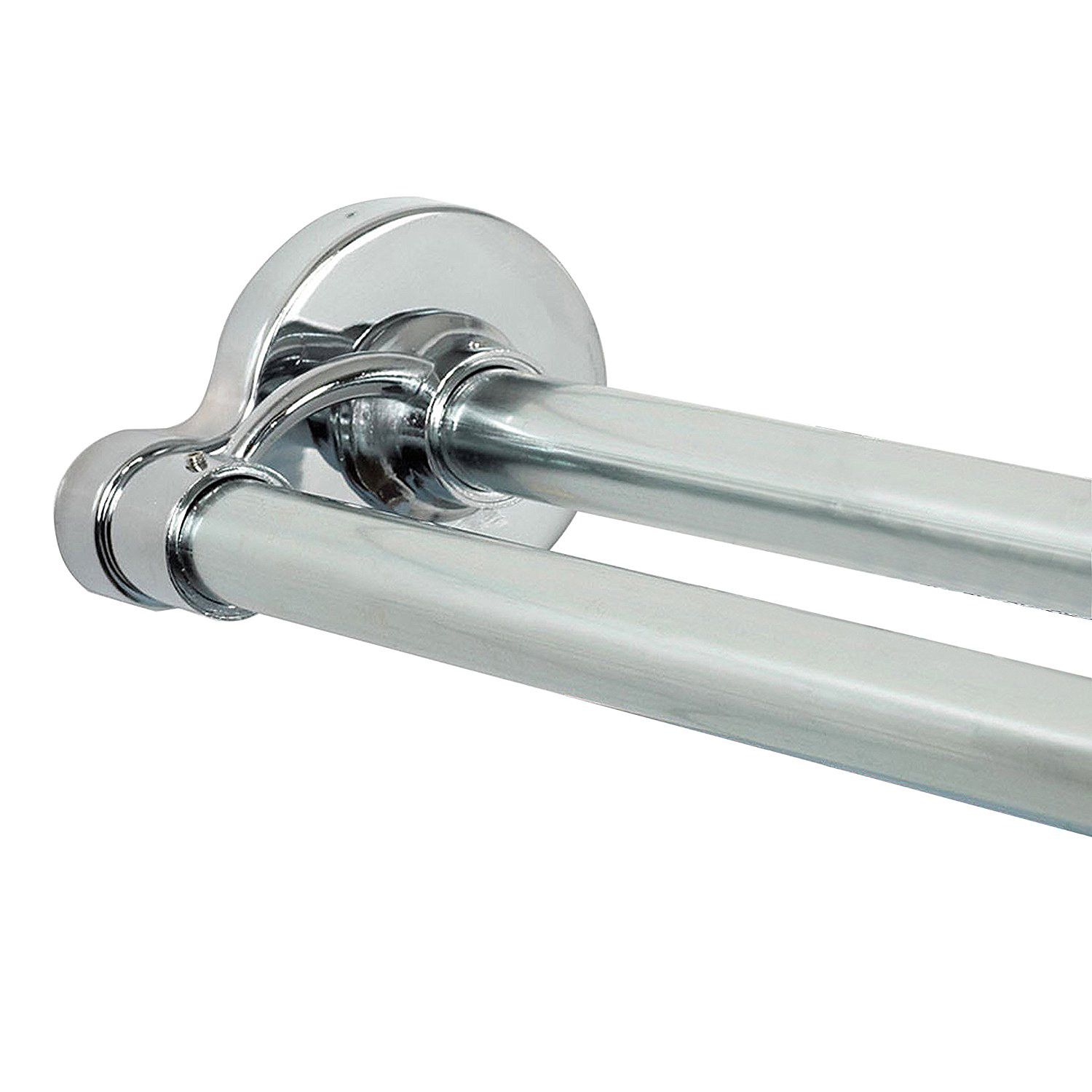 Zenna Home 44-72" Double Tension Shower Curtain Rod in Chrome