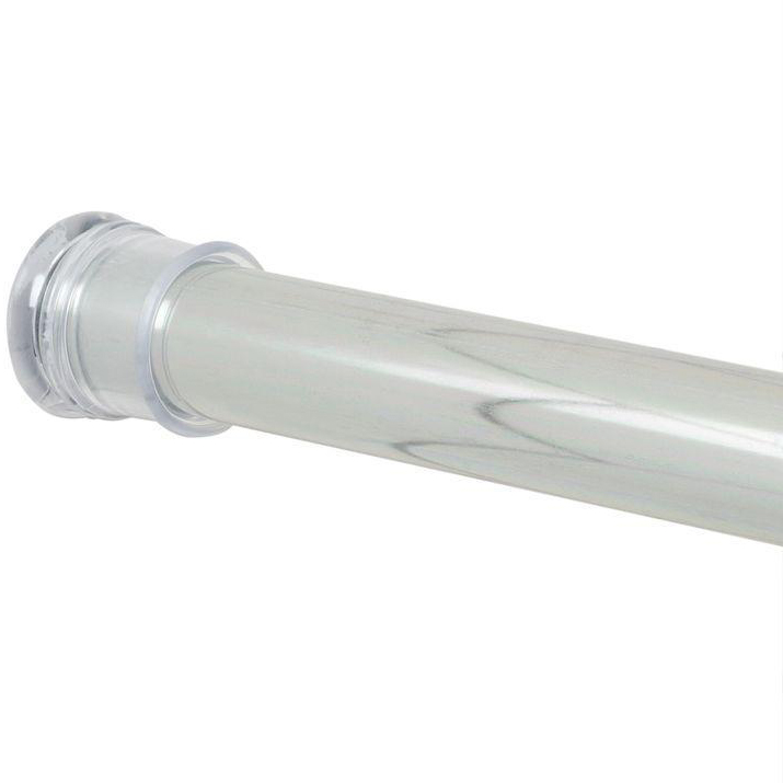 Aluminum Shower Rod in Brushed Nickel