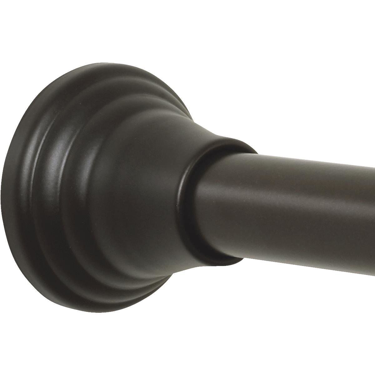 72" Adjustable Tension Finial Shower Rod in Oil Rubbed Bronze