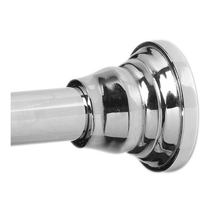 72" Adjustable Tension Finial Shower Rod in Chrome