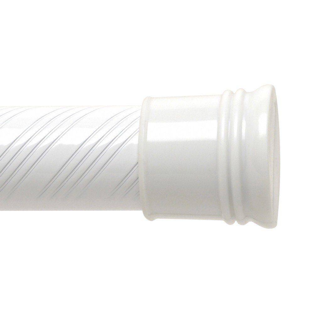 TwistTight 42-72" Adjustable Tension Shower Rod in White